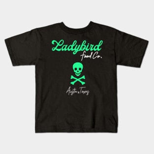 Ladybird Food Co. Minty Green Friendly Skull & Crossbones Kids T-Shirt